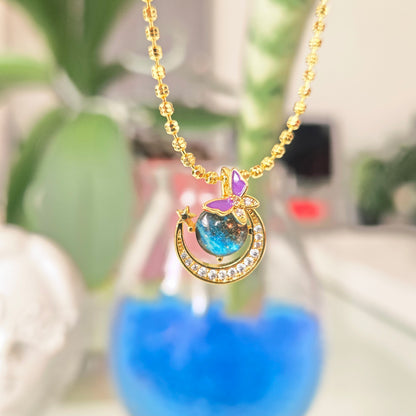 Collar Luna Galaxia Mariposa