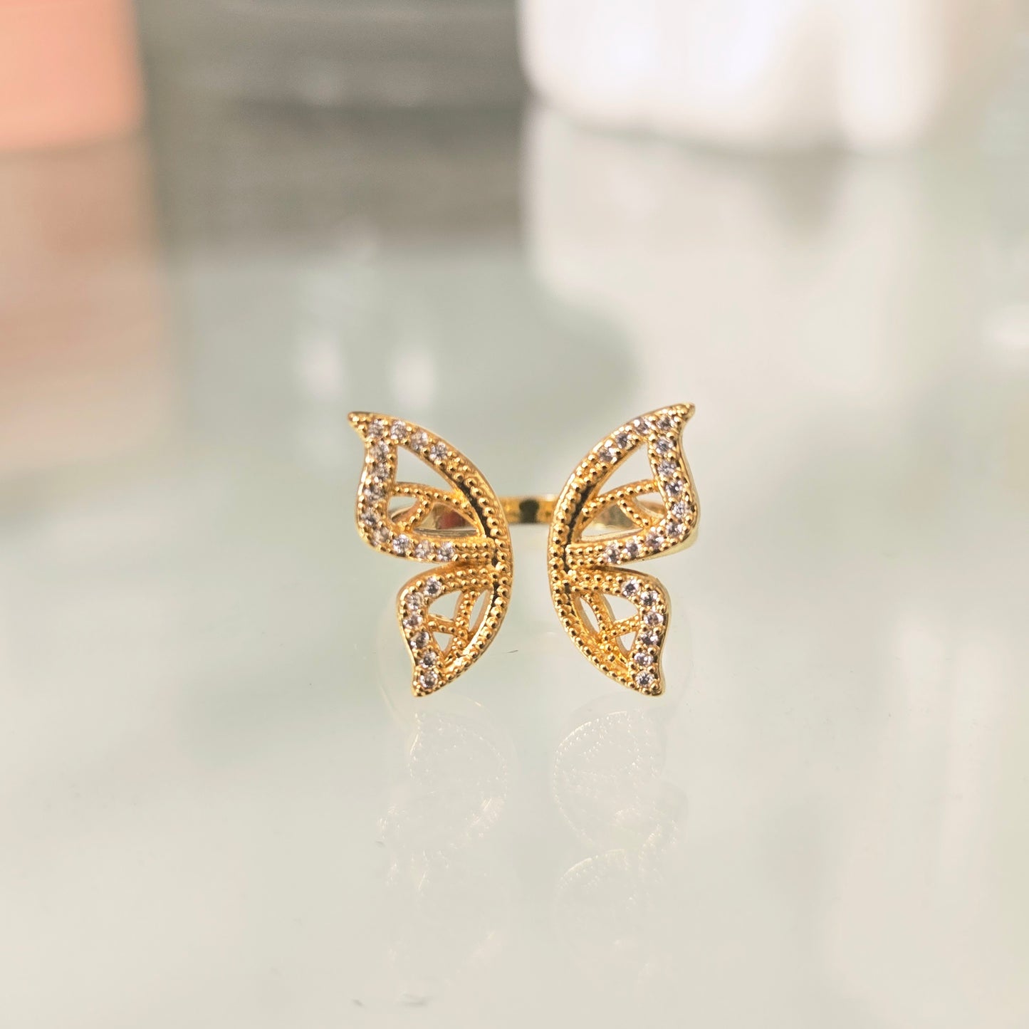 Anillo Mariposa Microcircones