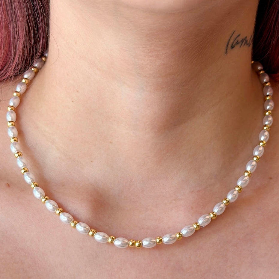 Collar Perla Ovalada Balin