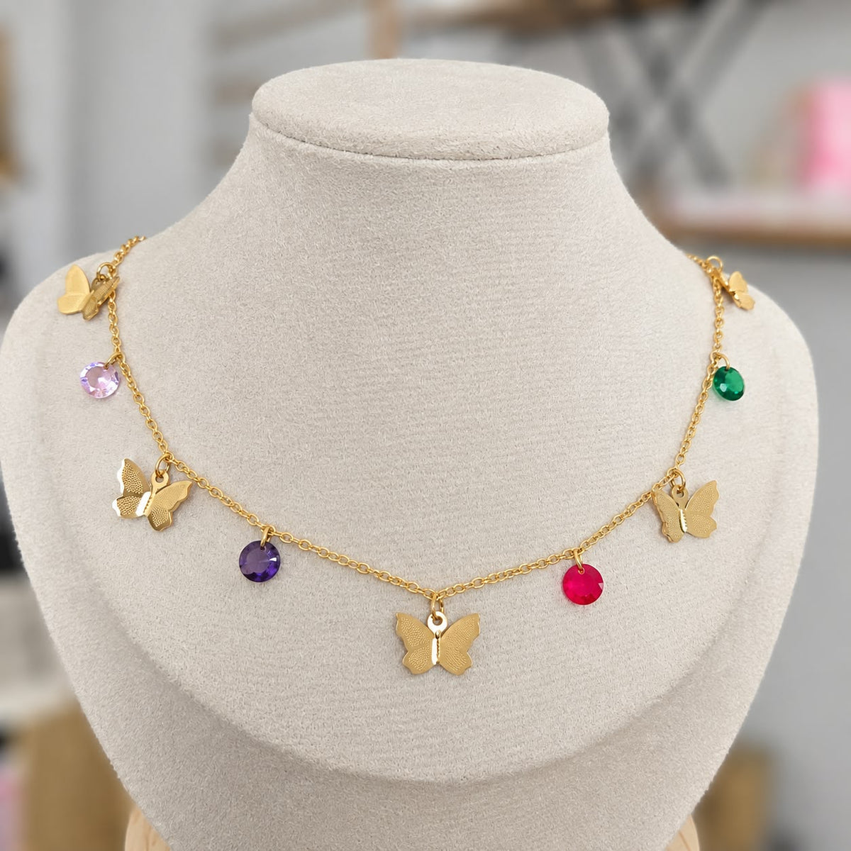 Chocker Mariposas Acero