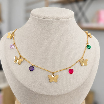 Chocker Mariposas Acero
