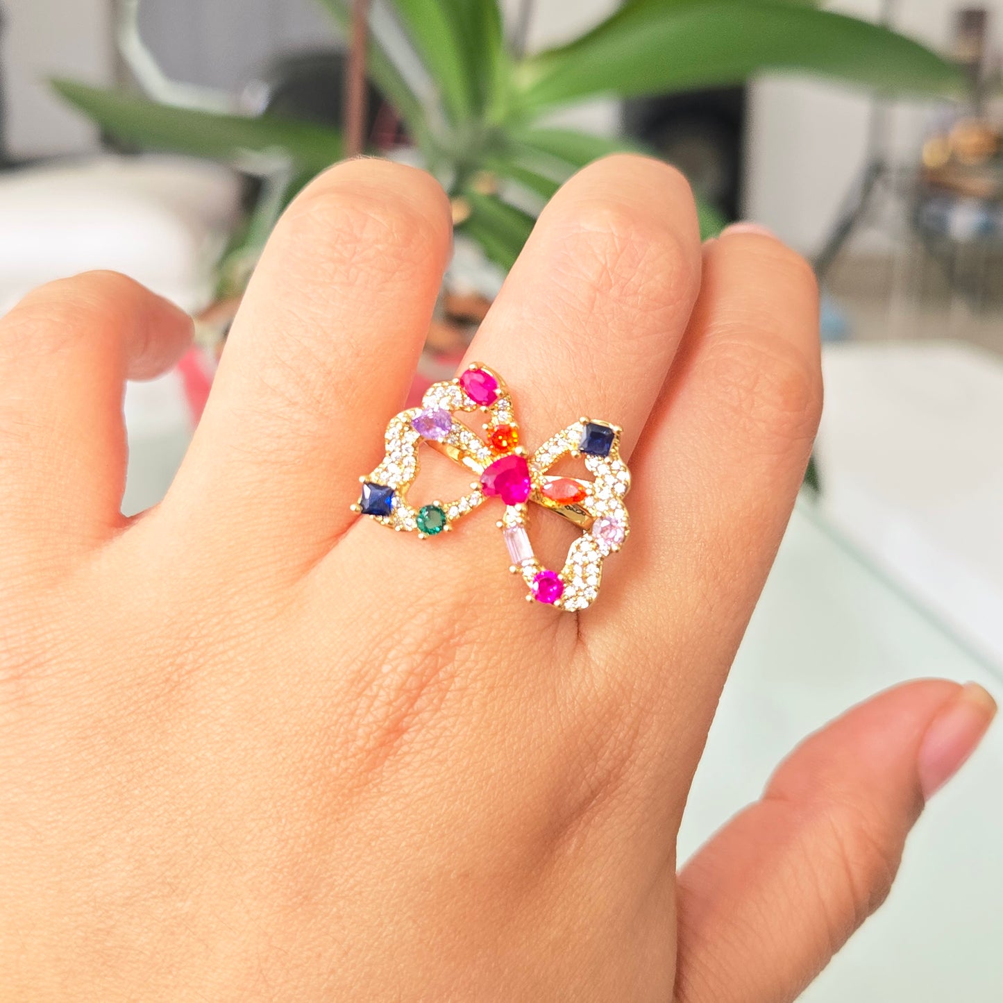 Anillo Mariposa Multicolor