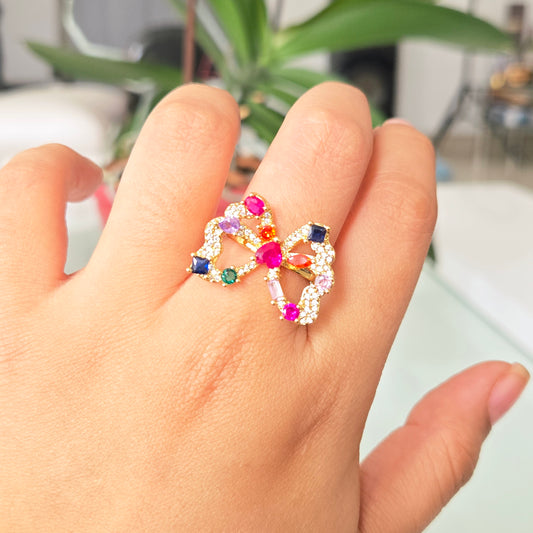 Anillo Mariposa Multicolor