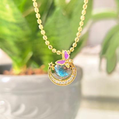 Collar Luna Galaxia Mariposa