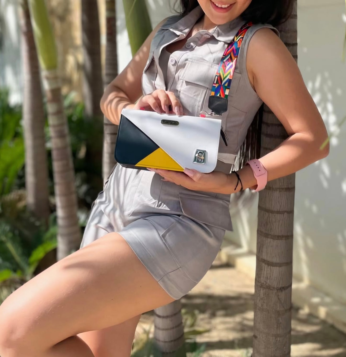 Cartera Kiut Tricolor Amarillo