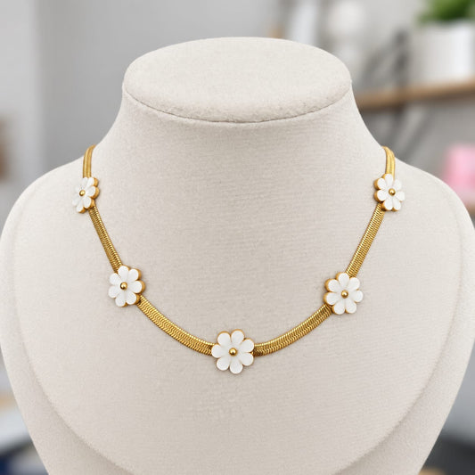 Collar Flores Acero