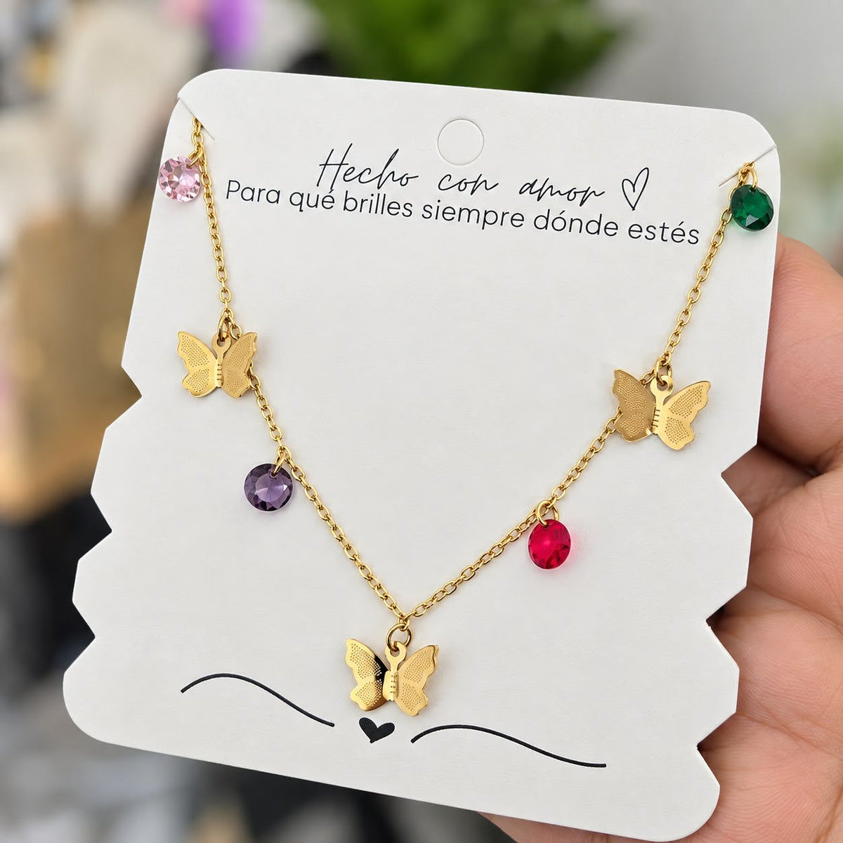Chocker Mariposas Acero