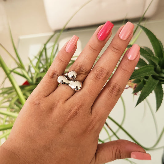 Anillo Chunky Plateado