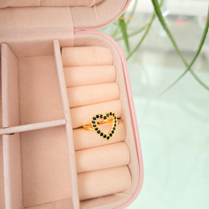Anillo Corazón Negro