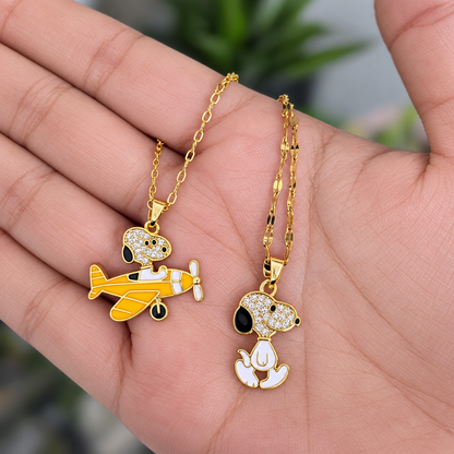 Cadena snoopy avión Acero