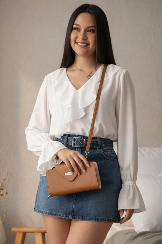 Billetera Doble Uso Miel