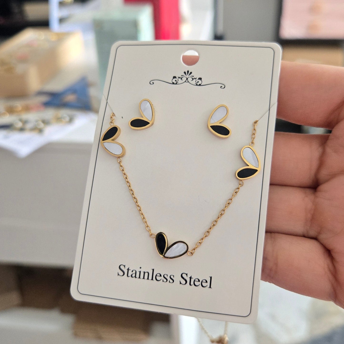 Set Corazones En Acero Inoxidable