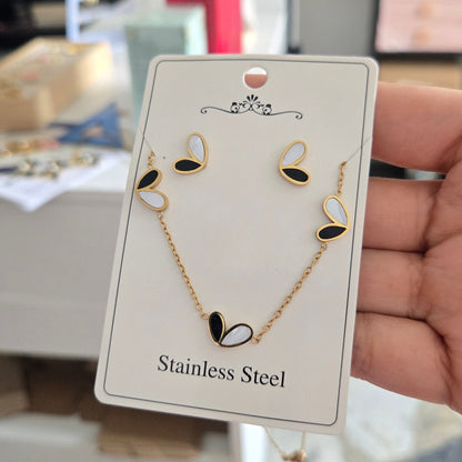 Set Corazones En Acero Inoxidable
