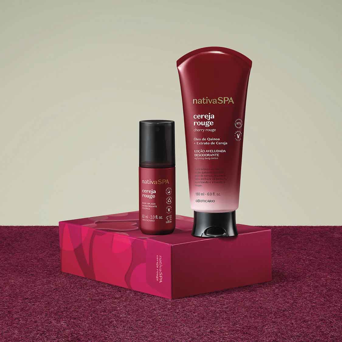 Kit De Cuidado Corporal Cereza Roja