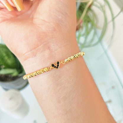 Pulsera Corazón Mini Negro