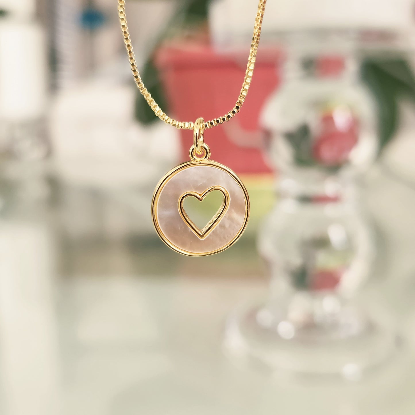 Cadena Corazón Nacarada