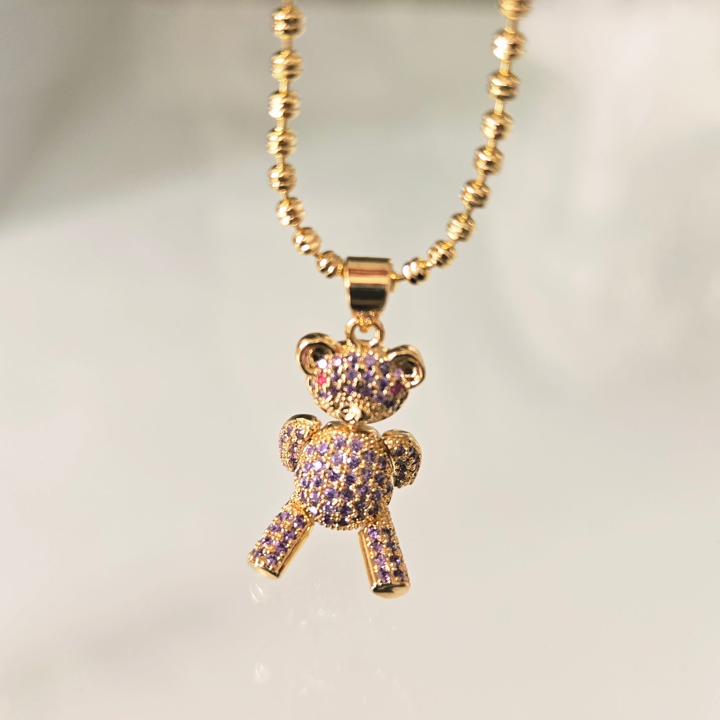 Cadena Oso Articulado Lila