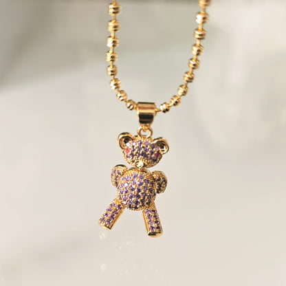 Cadena Oso Articulado Lila