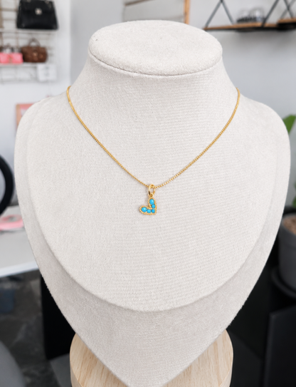 Cadena Mini Corazón Azul