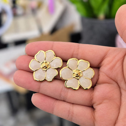 Topos Flor Acero Blancos