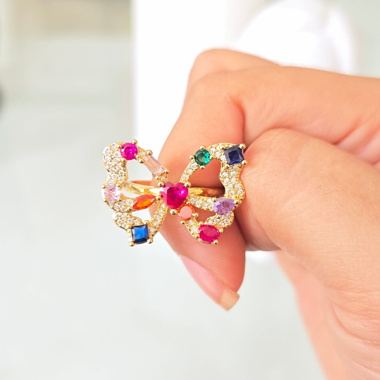 Anillo Mariposa Multicolor