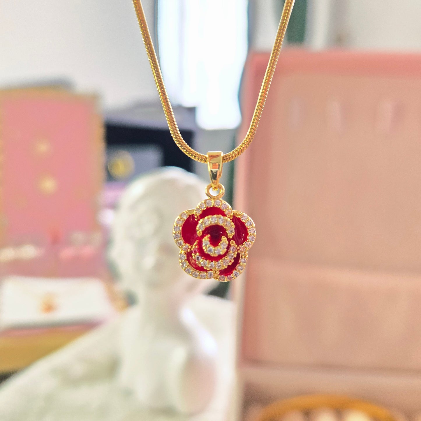 Cadena Flor Roja