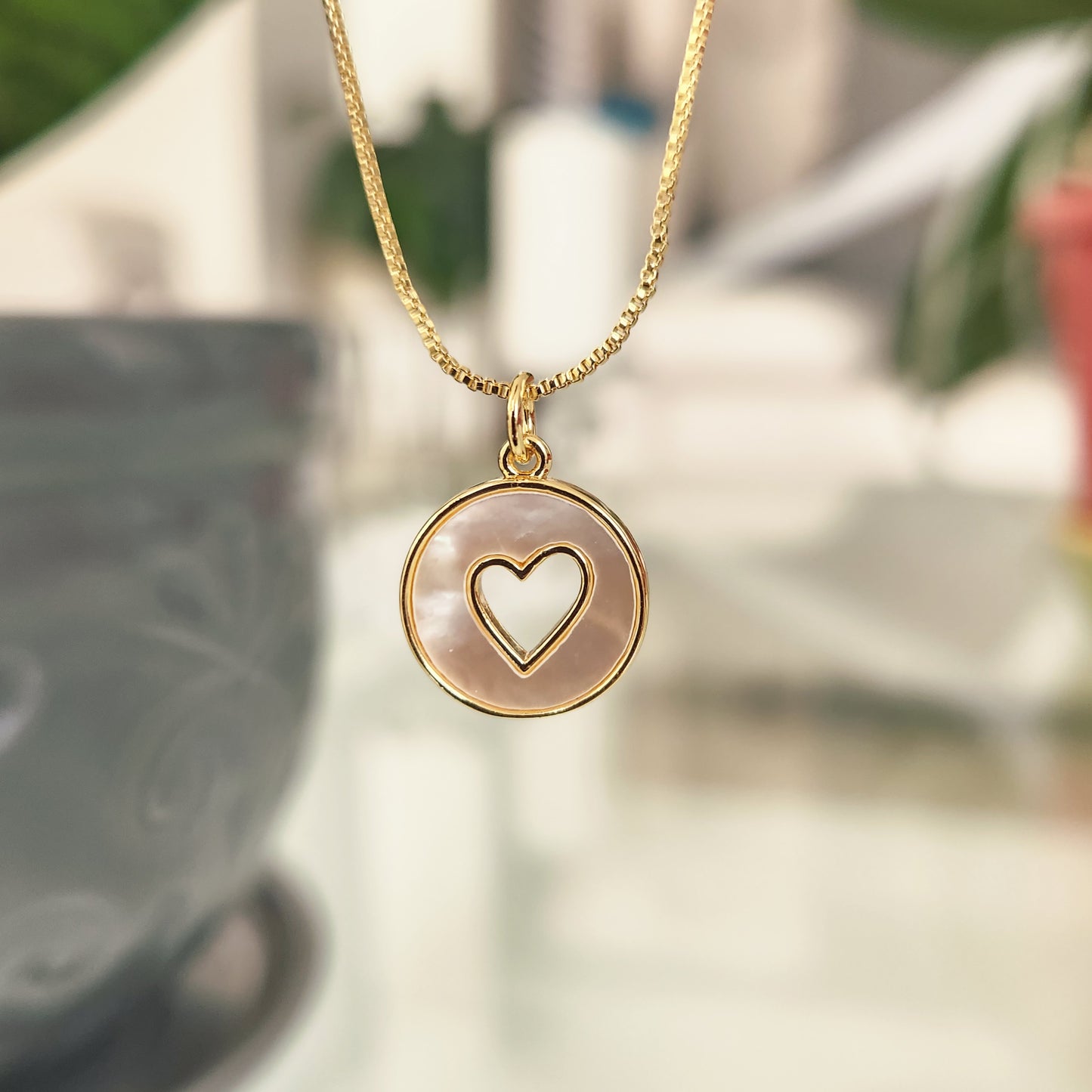 Cadena Corazón Nacarada