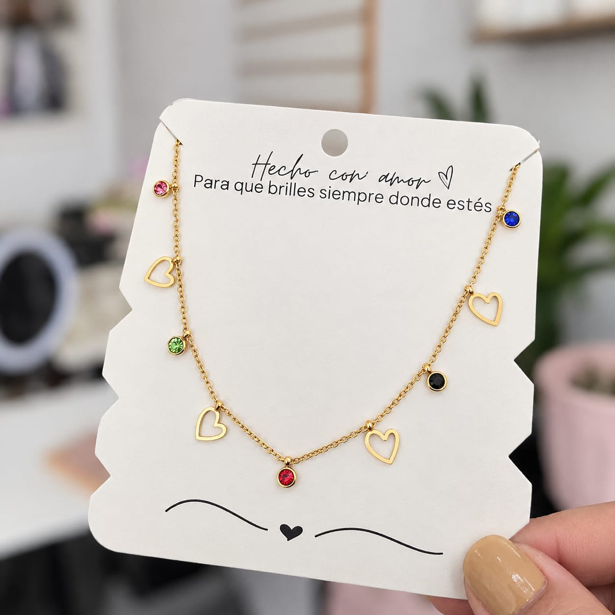Chocker Corazones Acero