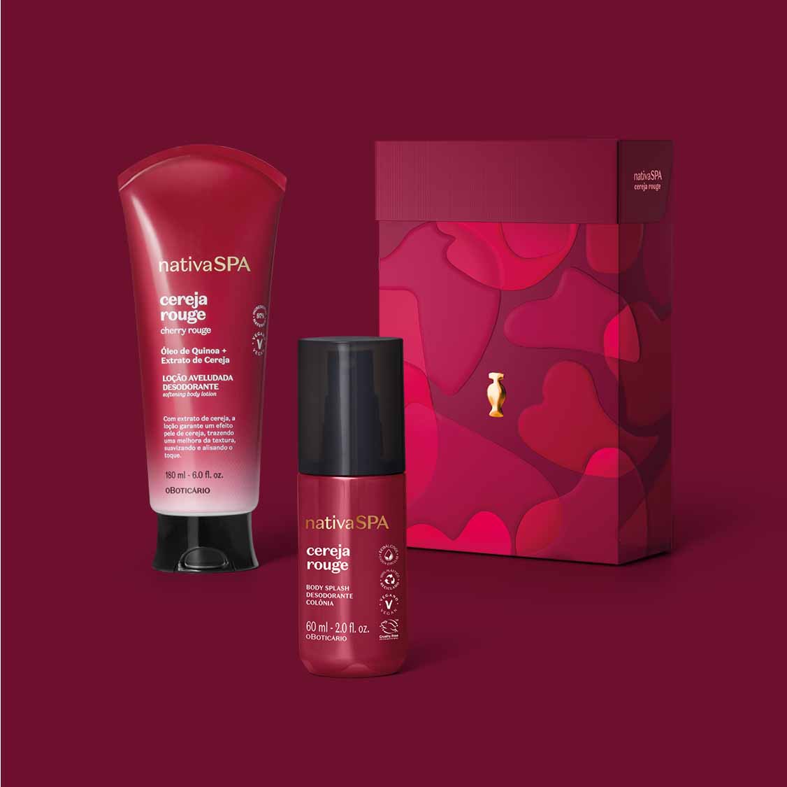 Kit De Cuidado Corporal Cereza Roja