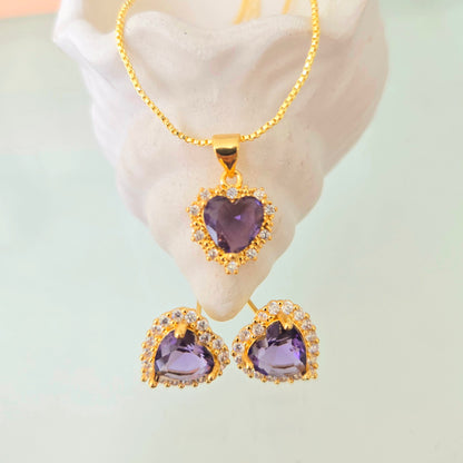 Juego Corazón Morado