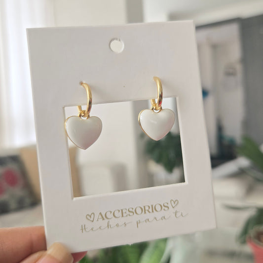 Candongas Corazón Blanca