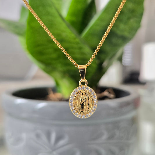 Cadena Virgen Guadalupe Acero