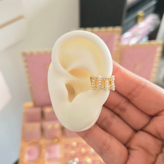 Ear Cuff Perlitas Circon