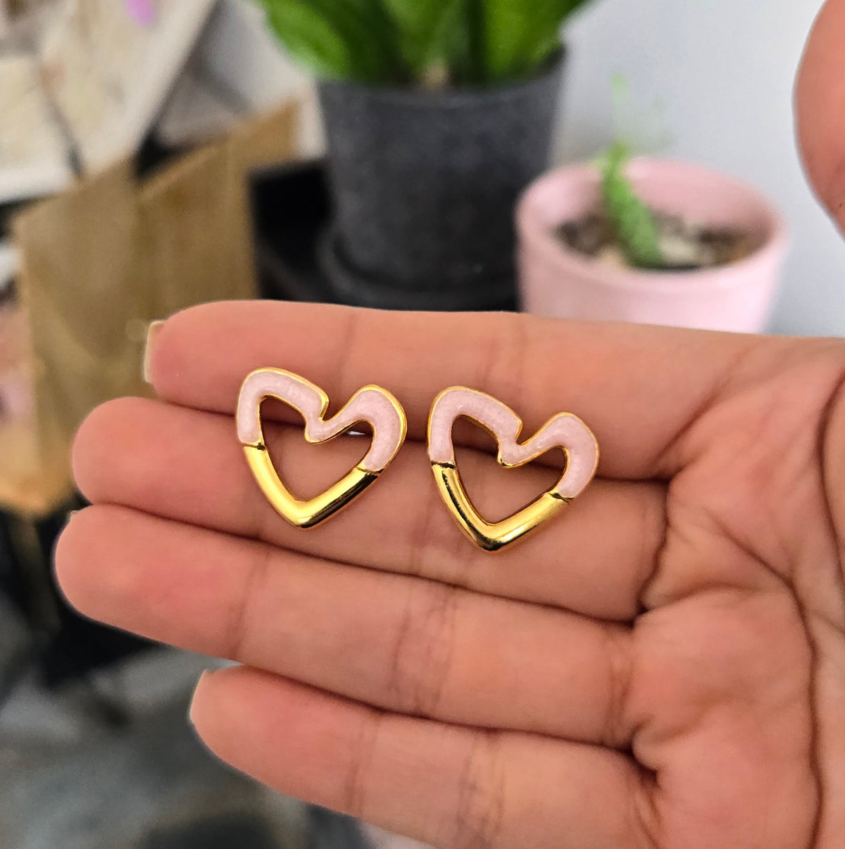 Topos Corazón Rosa Acero