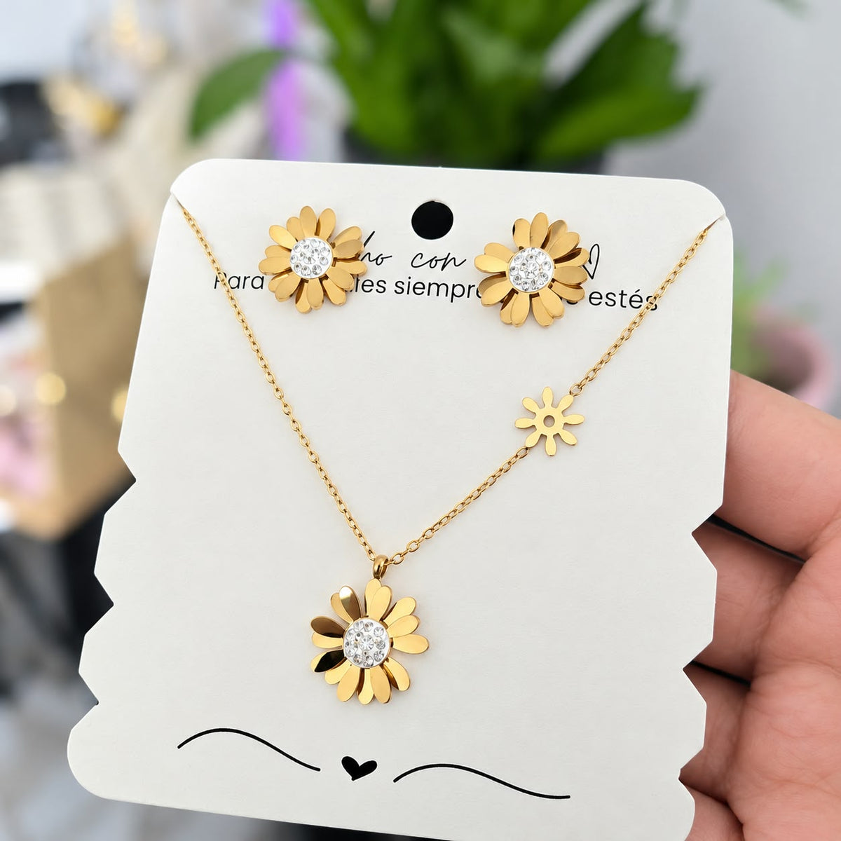 Set Girasol En Acero
