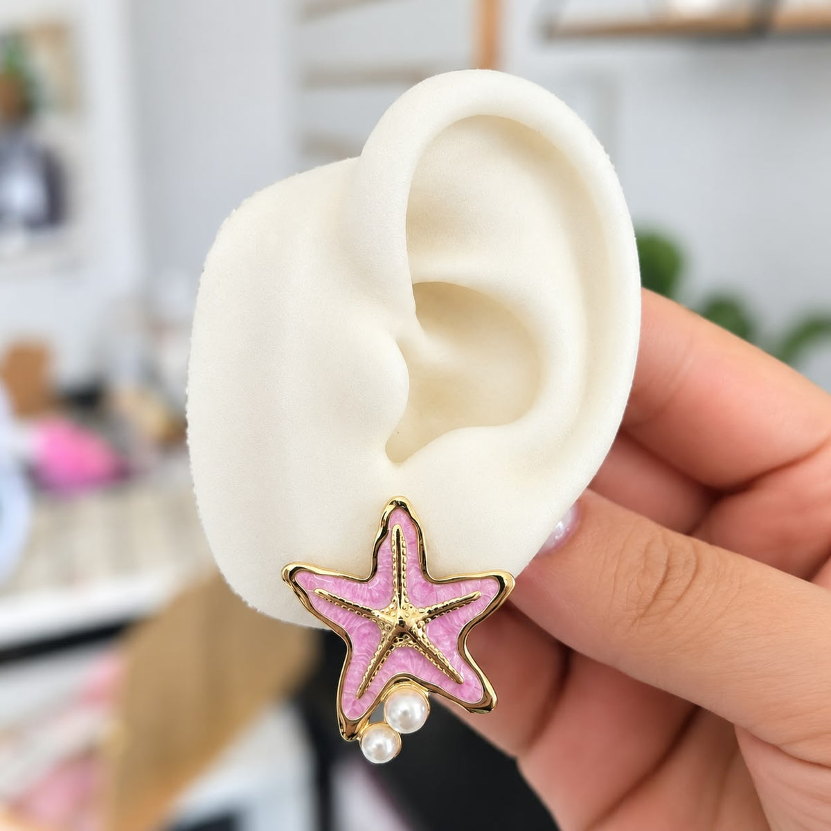 Topos Estrella Perla Rosa Acero