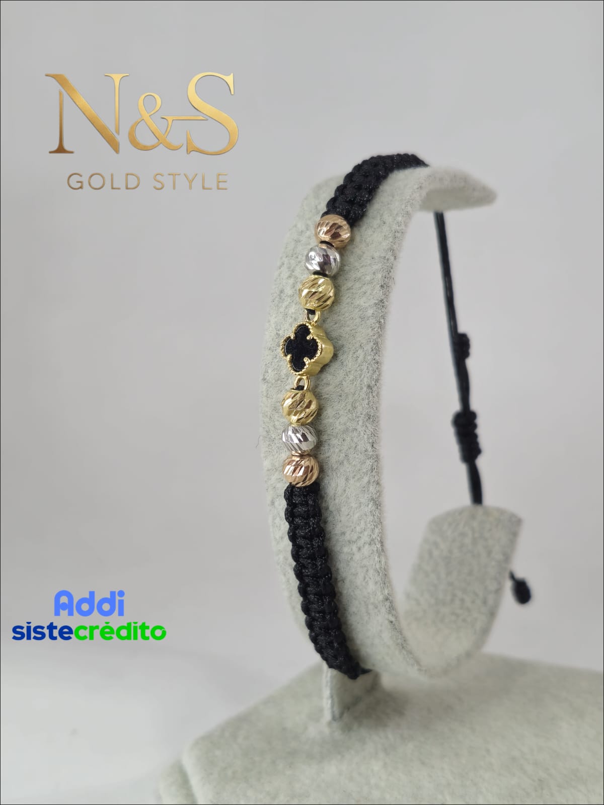 Pulsera Tejida Tres Oros 18k Van Cleef