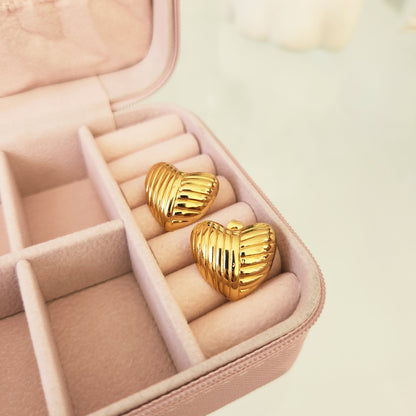 Aretes Corazón Chunky