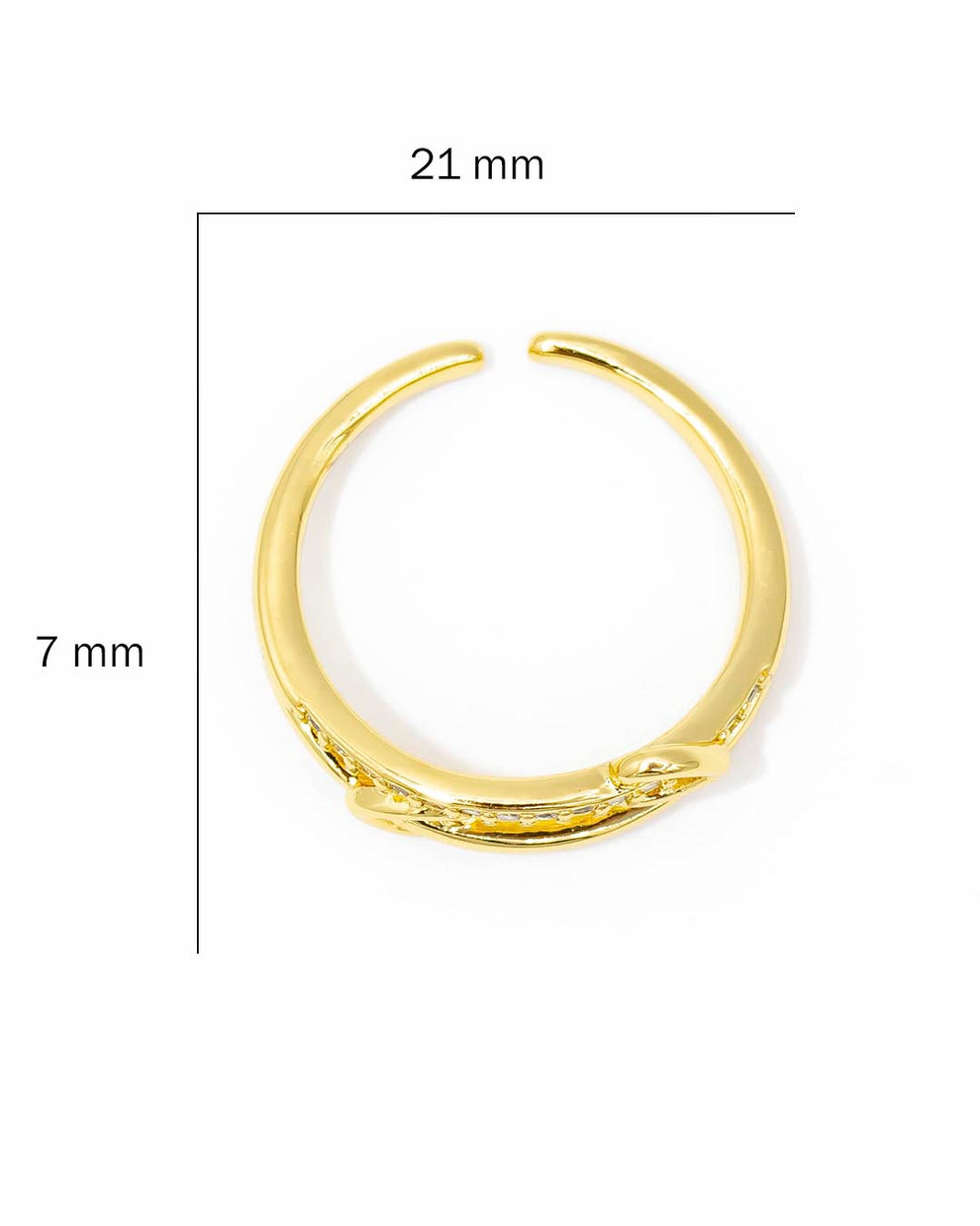 Anillo Doble Corazones Rodio