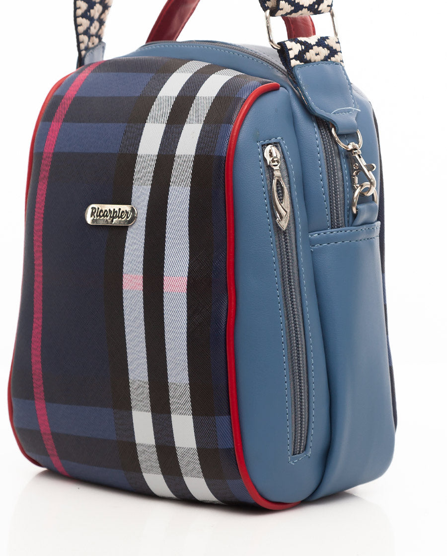 Bolso Multiusos Bunny Cuadros Azul