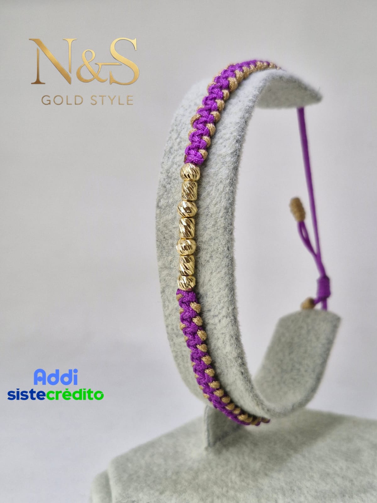Pulsera Tejida Oro 18k