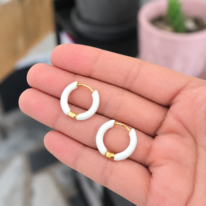 Hoops Blancos En Acero