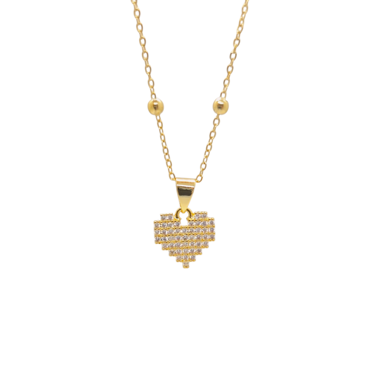 Cadena Corazón Microcircones