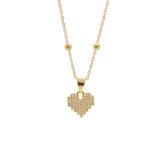 Cadena Corazón Microcircones