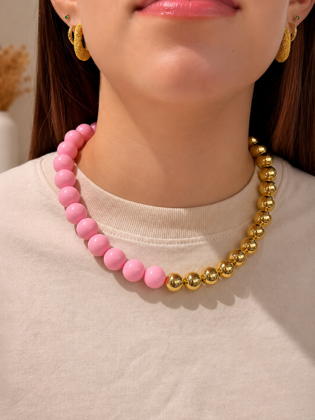 Collar Ábaco Chicle Rosa