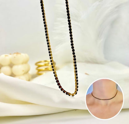 Chocker Cristales Acero Inoxidable