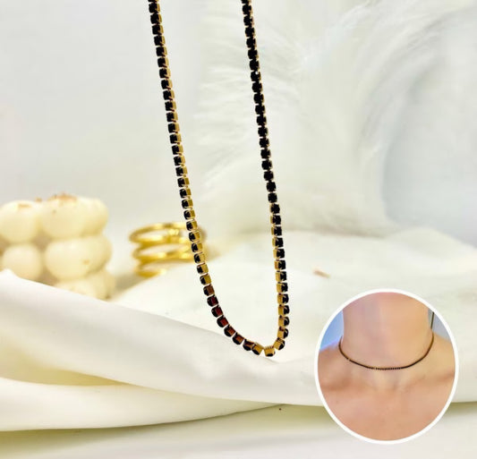 Chocker Cristales Acero Inoxidable