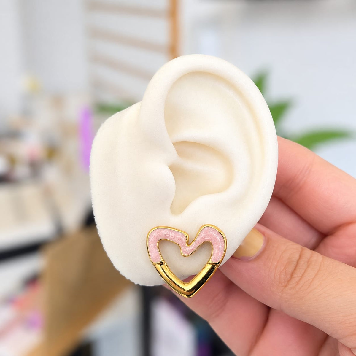 Topos Corazón Rosa Acero