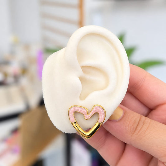 Topos Corazón Rosa Acero