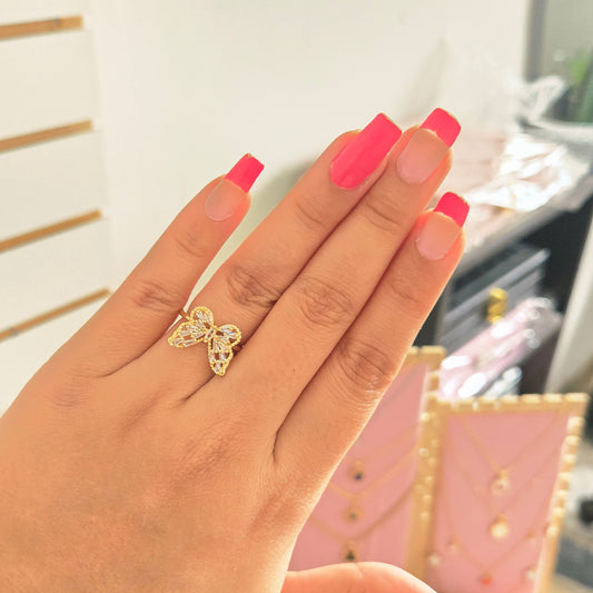 Anillo Mariposa Cristal